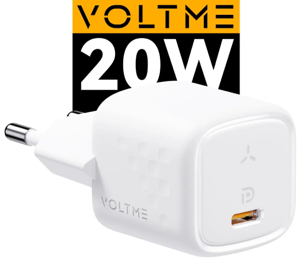 Сетевое зарядное устройство VOLTME Revo 20C Mini PD 20W Вт USB Type-C, белый Сетевое зарядное устройство VOLTME Revo 20C Mini PD 20W Вт USB Type-C, белый