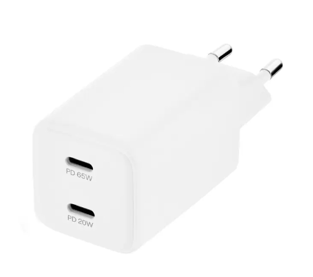 Сетевое зарядное устройство uBear Wall charger Bridge 65W, 2 ports (2 Ports USB-C) , 65W, белый Сетевое зарядное устройство uBear Wall charger Bridge 65W, 2 ports (2 Ports USB-C) , 65W, белый