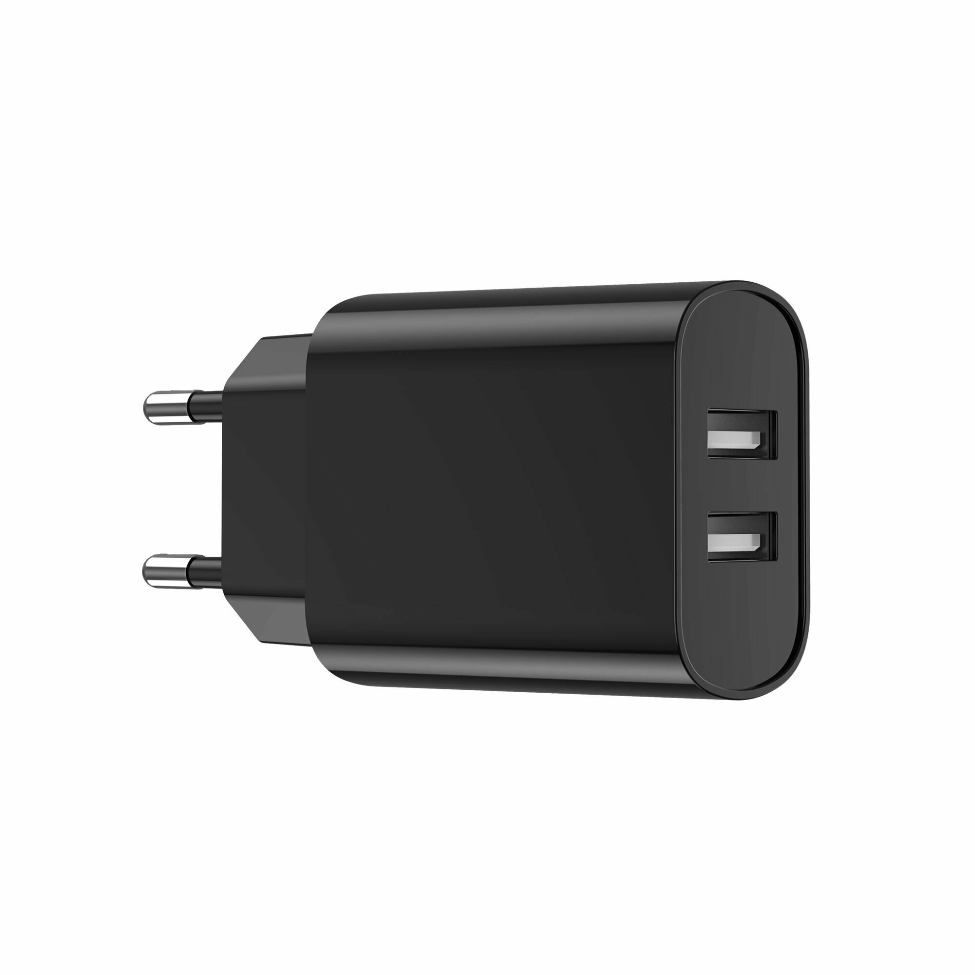 Сетевое зарядное устройство WiWU U003 USB-A + USB A + кабель 3in1 черный Сетевое зарядное устройство WiWU U003 USB-A + USB A + кабель 3in1 черный