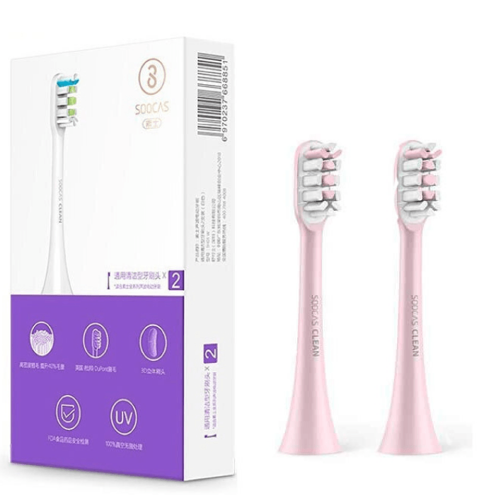 Сменные насадки для зубной щетки Xiaomi Soocas X3 Pink (2шт) Сменные насадки для зубной щетки Xiaomi Soocas X3 Pink (2шт)