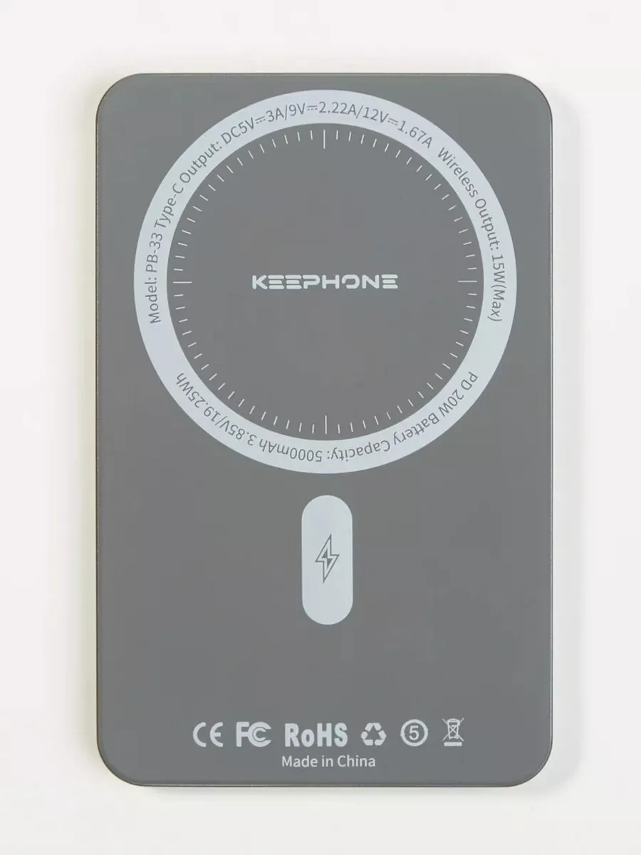 Внешний аккумулятор Keephone Lucci 5000Mah, черный титан Внешний аккумулятор Keephone Lucci 5000Mah, черный титан