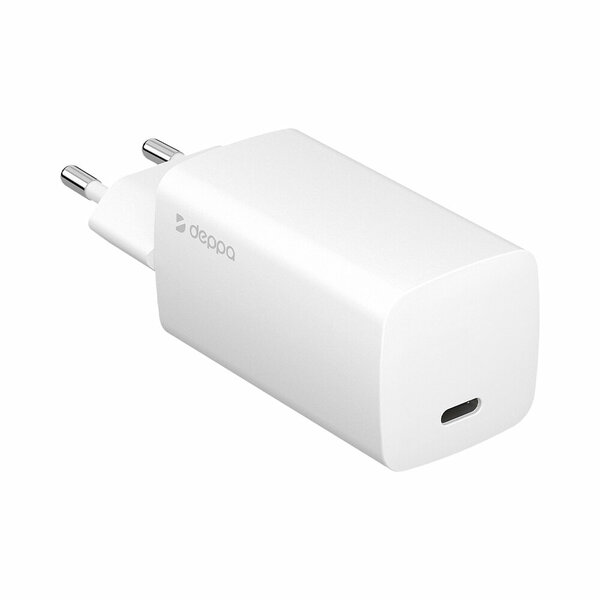 Сетевое зарядное устройство Deppa GaN USB-C, 65W, белый Сетевое зарядное устройство Deppa GaN USB-C, 65W, белый