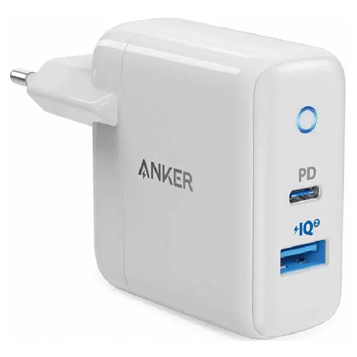 Сетевое зарядное устройство Anker PowerPort 15W USB-A / 18W USB-C, белый Сетевое зарядное устройство Anker PowerPort 15W USB-A / 18W USB-C, белый