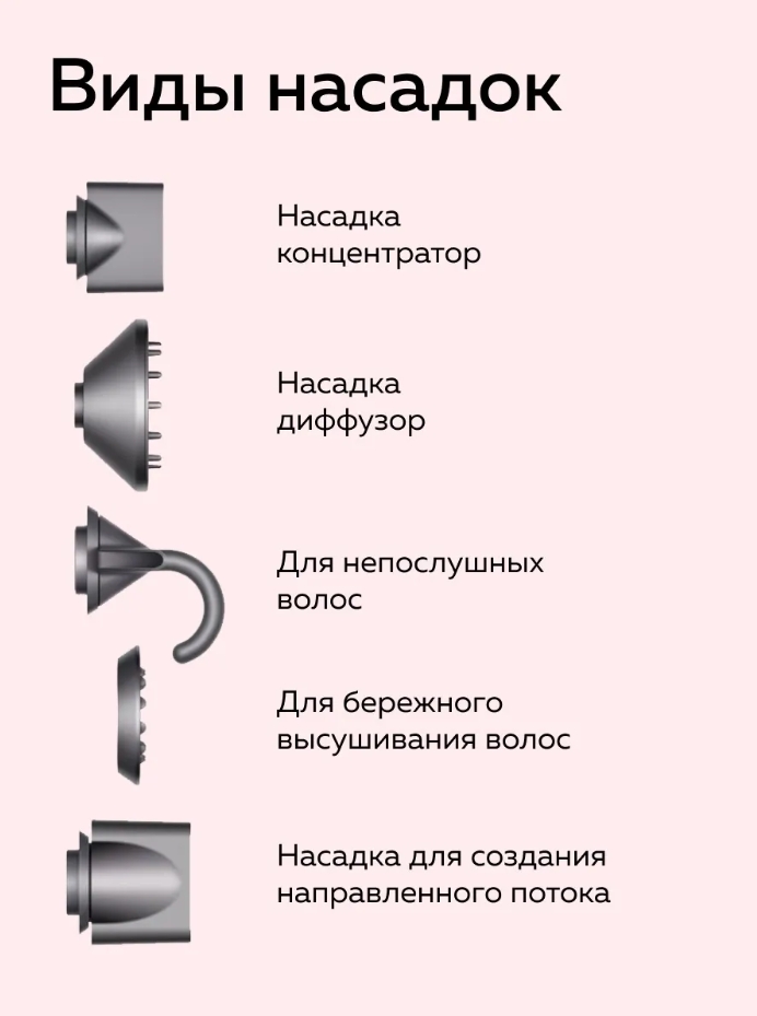 Фен для волос Super Hair Dryer с 5 насадками Фен для волос Super Hair Dryer с 5 насадками