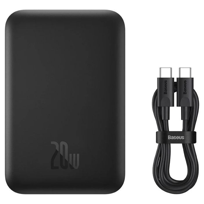 Внешний аккумулятор Baseus Magnetic Wireless Charging Power bank 6000mAh 20W Black (With Baseus Xiaobai series fast charging Cable Type-C to Type-C 60W(20V/3A) 50cm black) Внешний аккумулятор Baseus Magnetic Wireless Charging Power bank 6000mAh 20W Black (With Baseus Xiaobai series fast charging Cable Type-C to Type-C 60W(20V/3A) 50cm black)