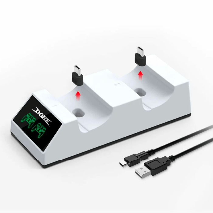 Зарядная станция для Dobe 2-x геймпадов PS5 Dual Sense Charging Dock (TP5-0508B) Зарядная станция для Dobe 2-x геймпадов PS5 Dual Sense Charging Dock (TP5-0508B)