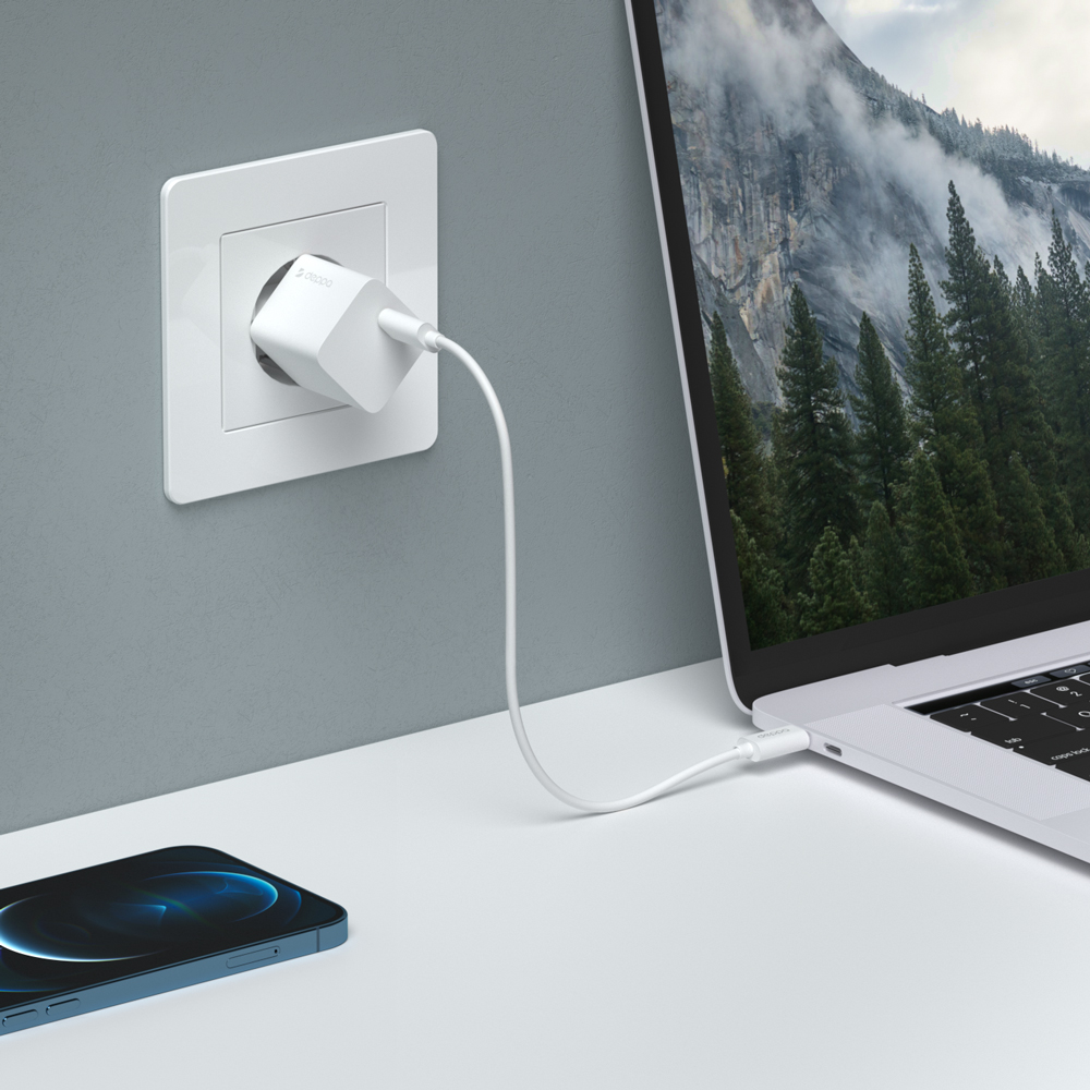Сетевое зарядное устройство Deppa USB-C, Power Delivery, GaN, 20W, белый Сетевое зарядное устройство Deppa USB-C, Power Delivery, GaN, 20W, белый