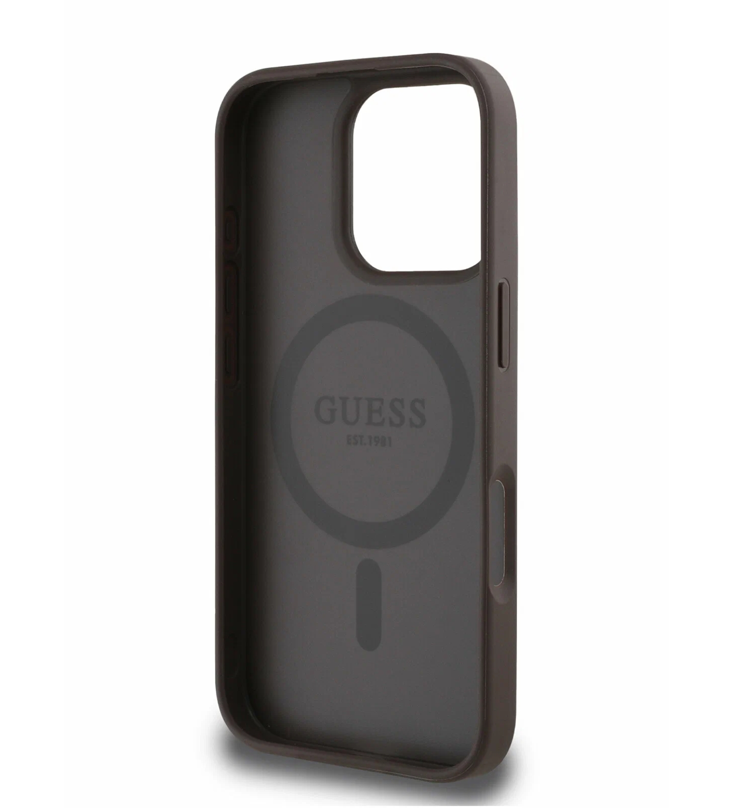 Чехол Guess PU 4G with Round Patch Metal logo Hard Brown (MagSafe) для iPhone 16 Pro Чехол Guess PU 4G with Round Patch Metal logo Hard Brown (MagSafe) для iPhone 16 Pro