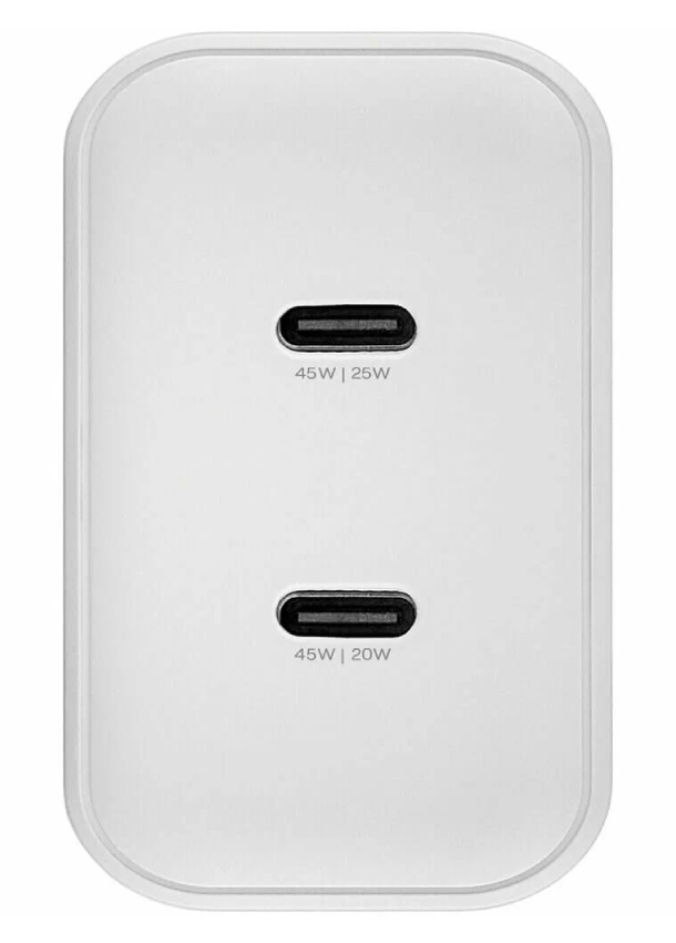 Сетевое зарядное устройство uBear Wall charger Bridge 45W, 2 ports (2 Ports USB-C) , 45W, белый Сетевое зарядное устройство uBear Wall charger Bridge 45W, 2 ports (2 Ports USB-C) , 45W, белый